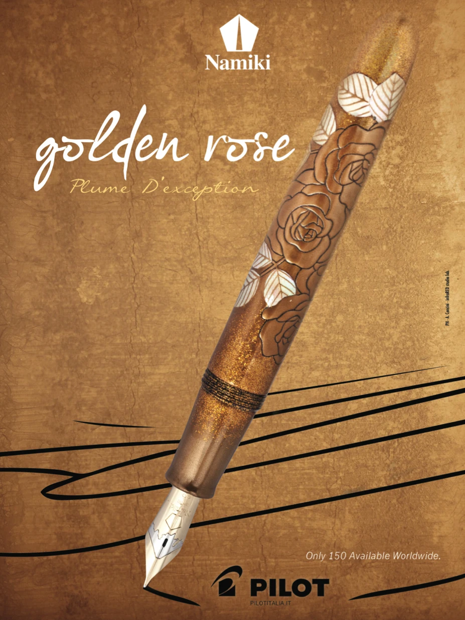Namiki Golden Rose: penna stilografica incisa